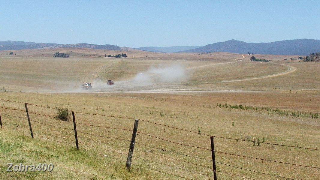 36-Convoy heads home across Lake Omeo near Benambra.JPG - 36-Covoy heads home across Lake Omeo near Benambra